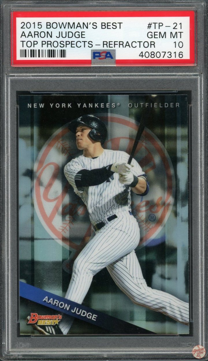 2015 Bowmans Best Aaron Judge Top Prospects Refractor TP 21 PSA 10