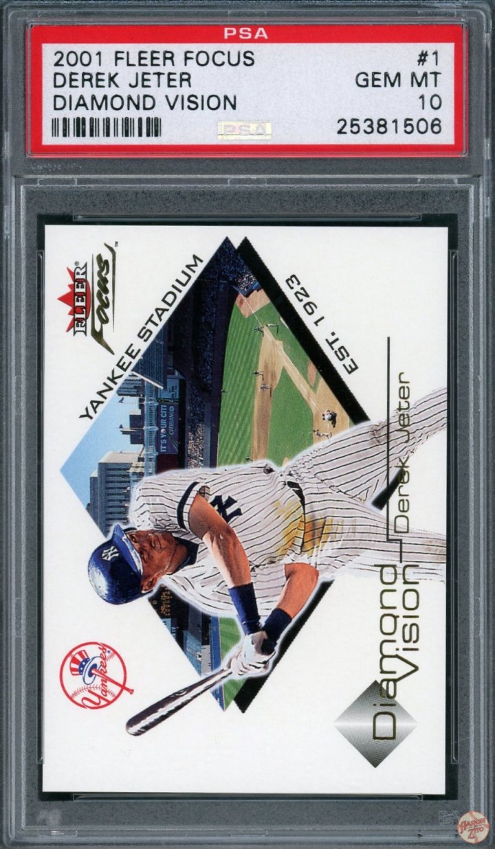 2001 Fleer Focus Derek Jeter Diamond Version 1 PSA 10 POP 12 506