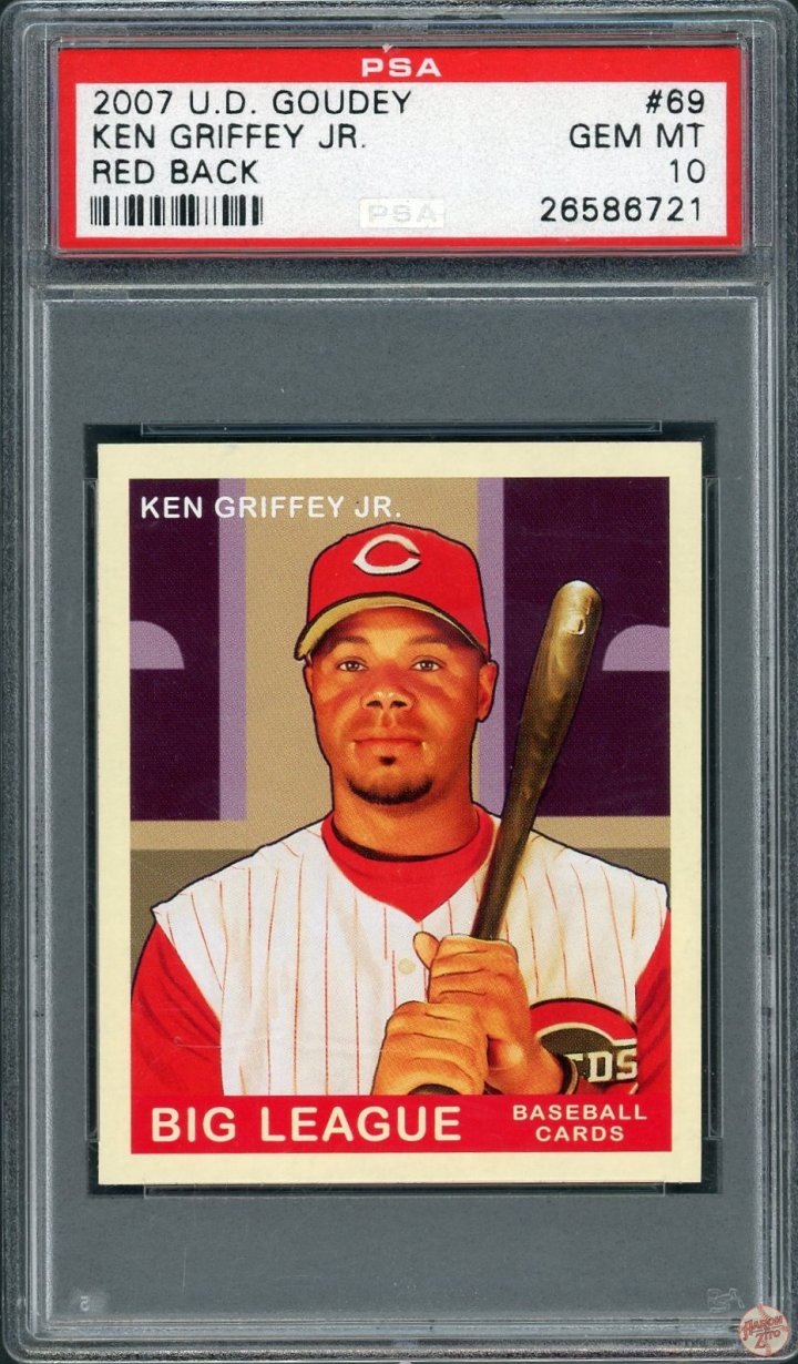 2007 Upper Deck Goudey Red Back Ken Griffey Jr 69 PSA 10 POP 9 721