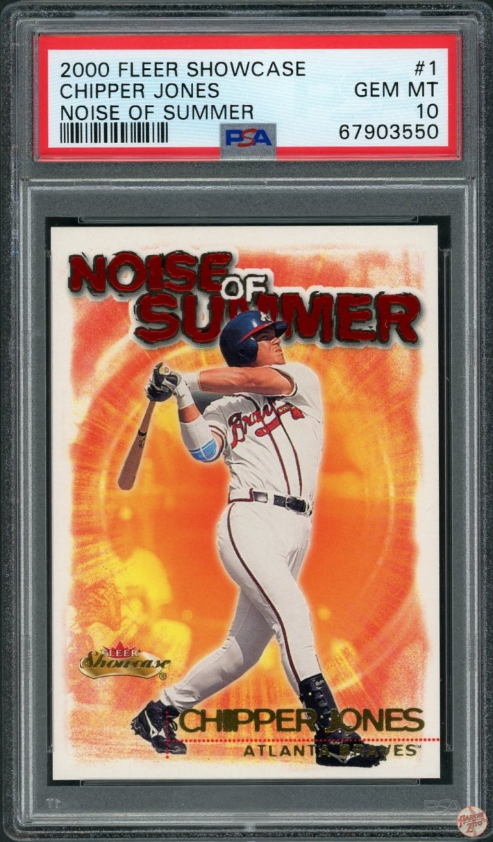 2000 Fleer Showcase Chipper Jones Noise Of Summer 1 PSA 10 POP 2 550