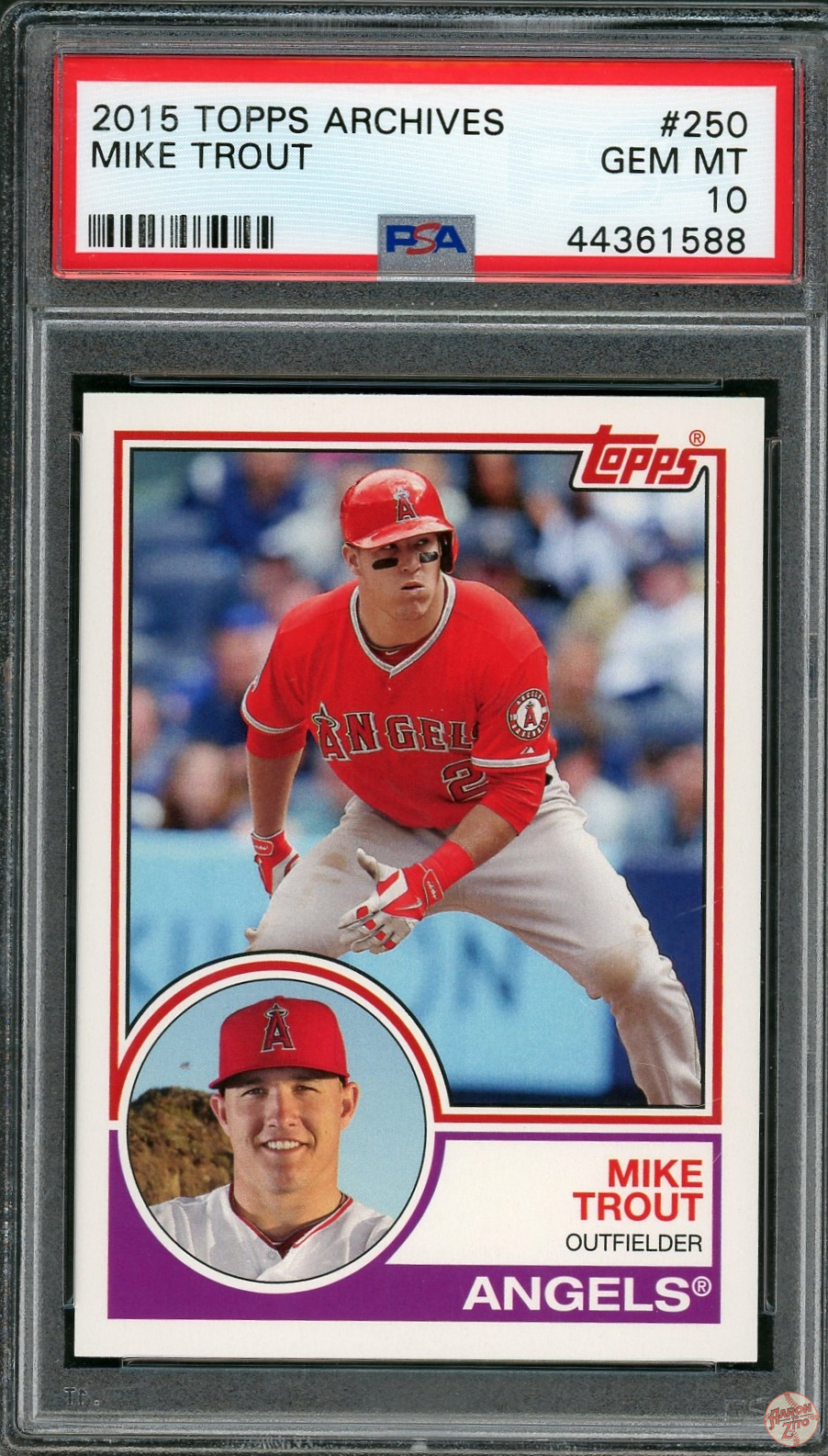 2015 Topps Archives Mike Trout PSA 10 #250 (588) – Aaron to Zito