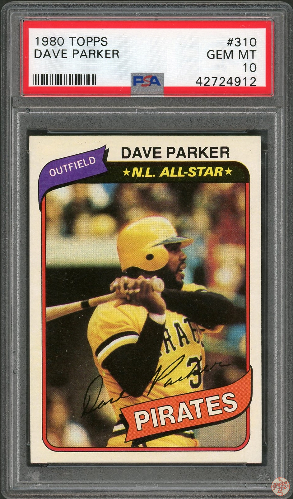 1980 Topps Dave Parker 310 Psa 10 Pop 18 912 Aaron To Zito