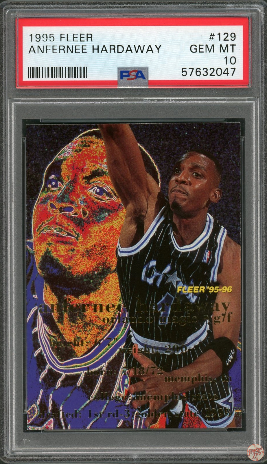 1995 Fleer Anfernee Hardaway #129 Psa 10 Pop 1 (047) – Aaron To Zito