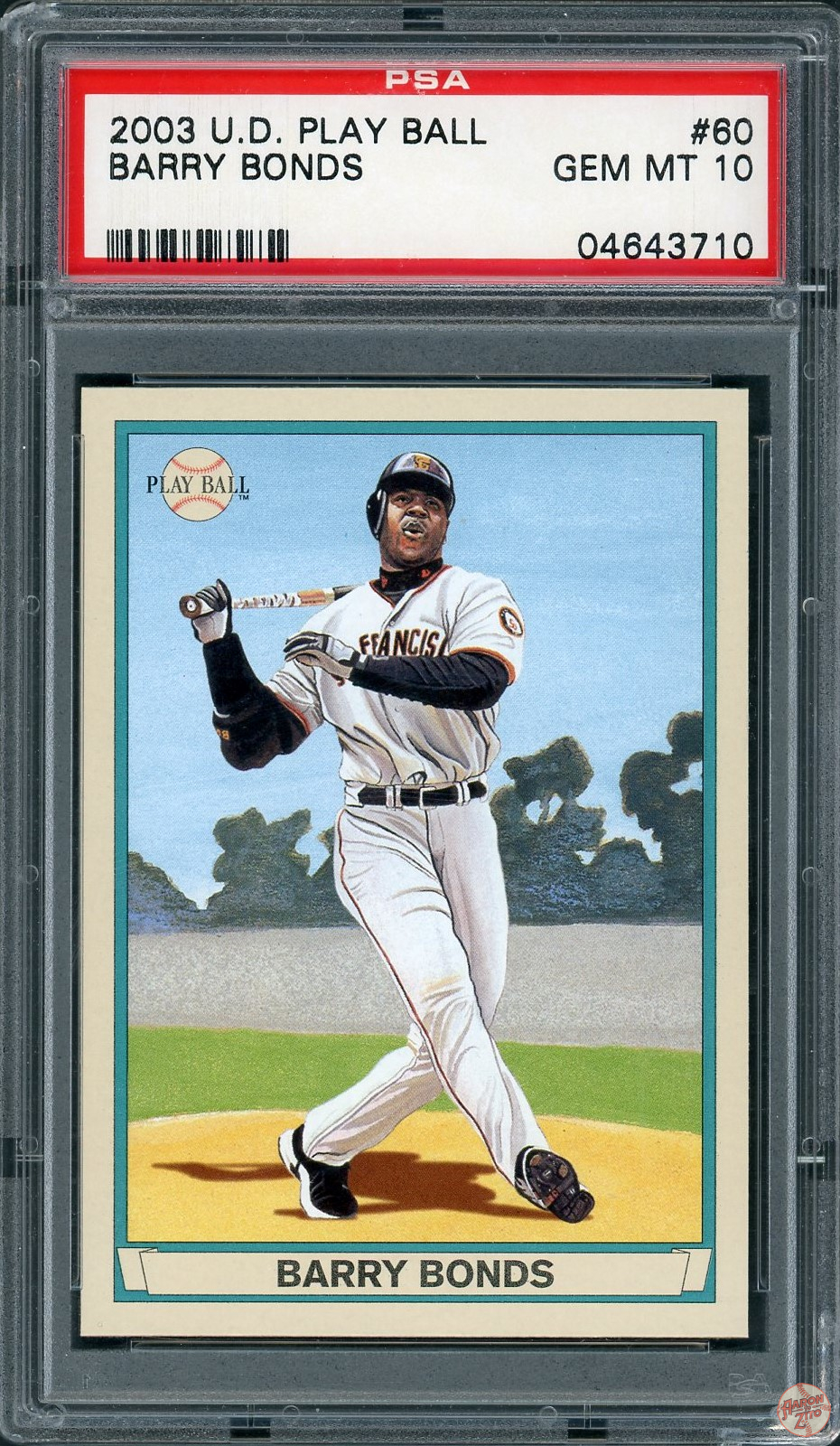 2003 U.D. Play Ball Barry Bonds #60 PSA 10 POP 9 (710) – Aaron to Zito