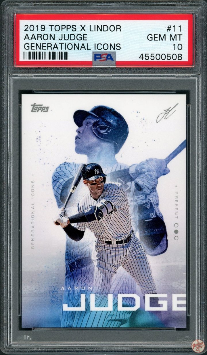 2019 Topps X Lindor Aaron Judge Generational Icons #11 PSA 10 POP 15 ...