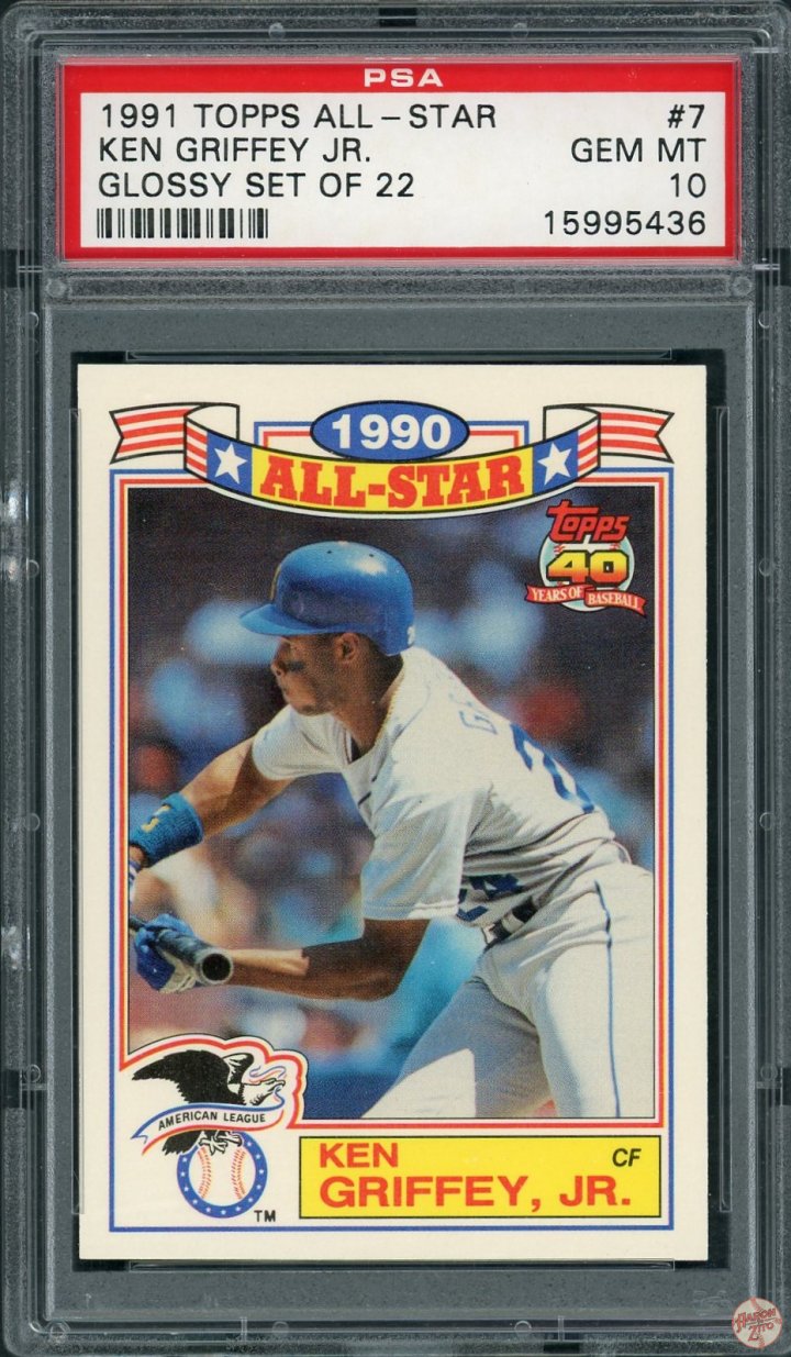 1991 Topps AllStar Glossy Ken Griffey Jr. 7 PSA 10 POP 27 (436