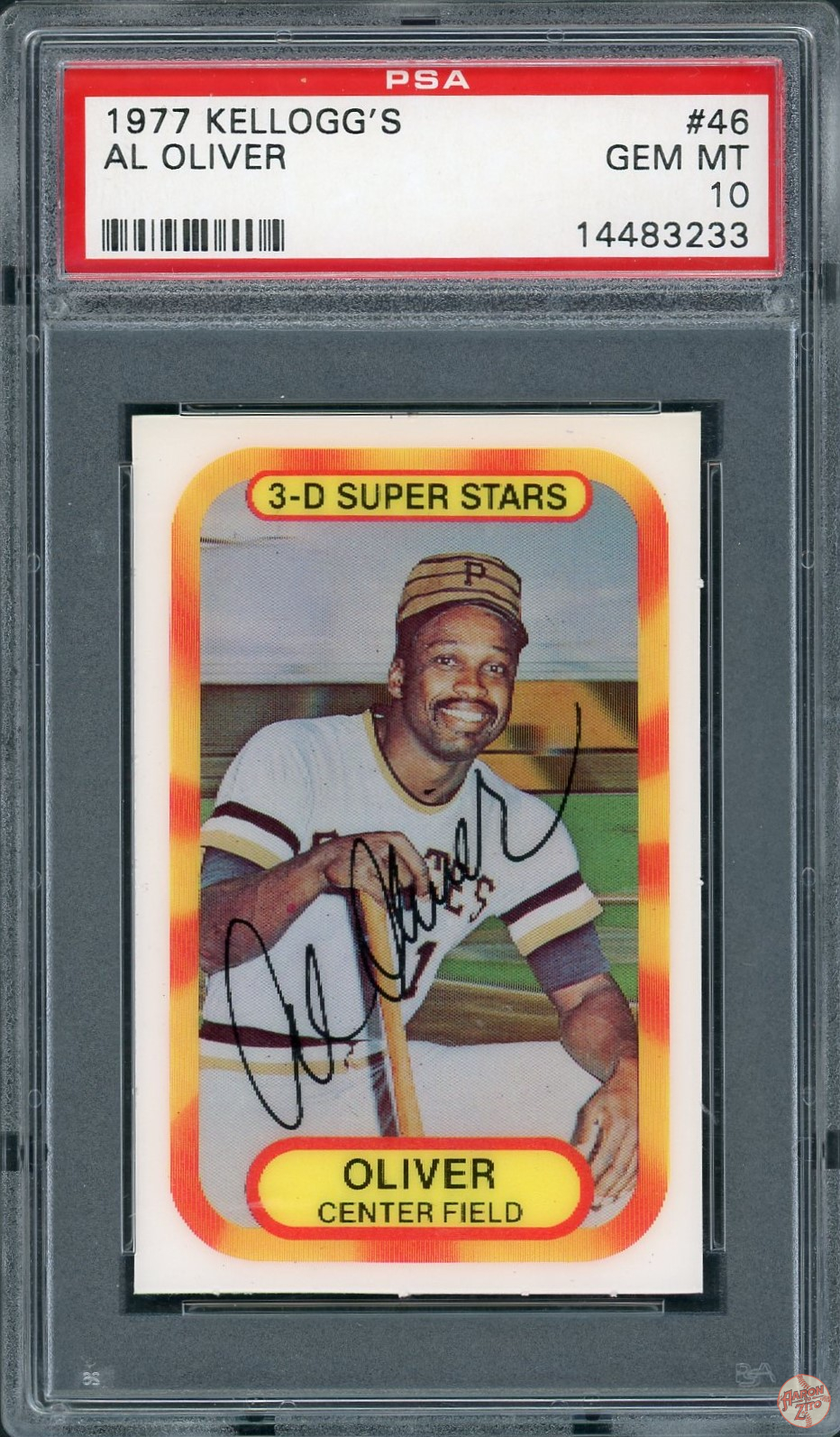 1977 Kellogg’s Al Oliver #46 PSA 10 POP 7 (233) – Aaron to Zito