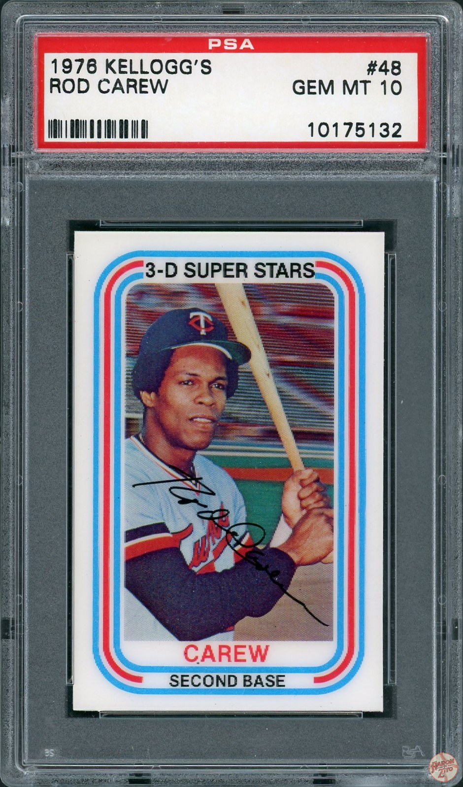 1976 Kellogg’s Rod Carew #48 PSA 10 POP 103 (132) – Aaron to Zito