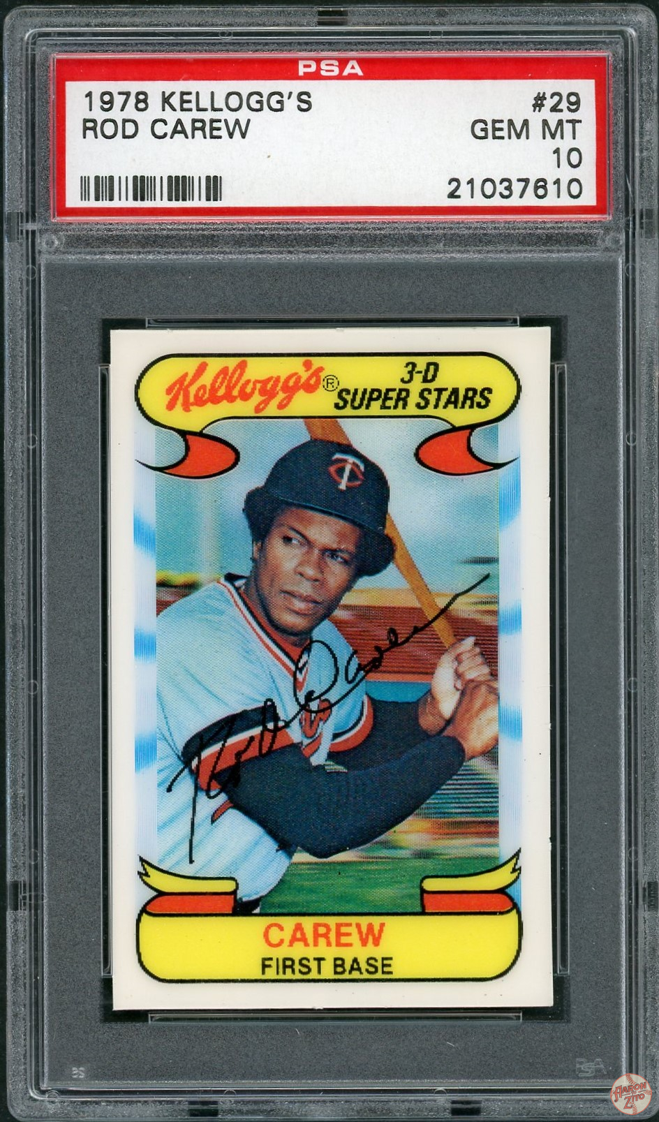 1978 Kellogg’s Rod Carew #29 PSA 10 POP 5 (610) – Aaron to Zito