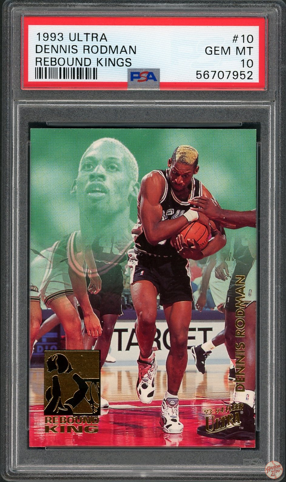 1993 Ultra Rebound Kings Dennis Rodman #10 PSA 10 POP 4 (952) – Aaron ...