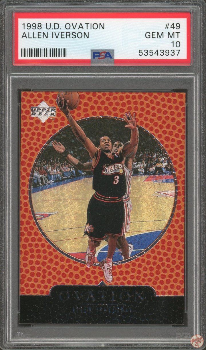 1989 Upper Deck Ovation Allen Iverson #49 PSA 10 POP 6 (937) – Aaron to ...