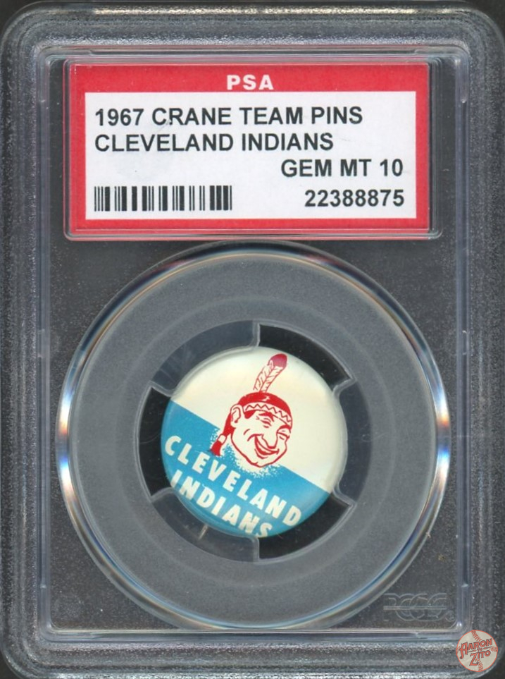 1967 Crane Team Pins Clevland Indians Pin PSA 10 POP 3 (875) – Aaron to ...